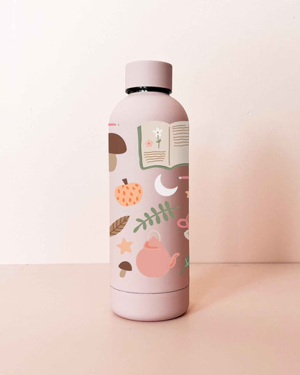 Bouteille en acier inox 17oz - rose pâle Club de lecture