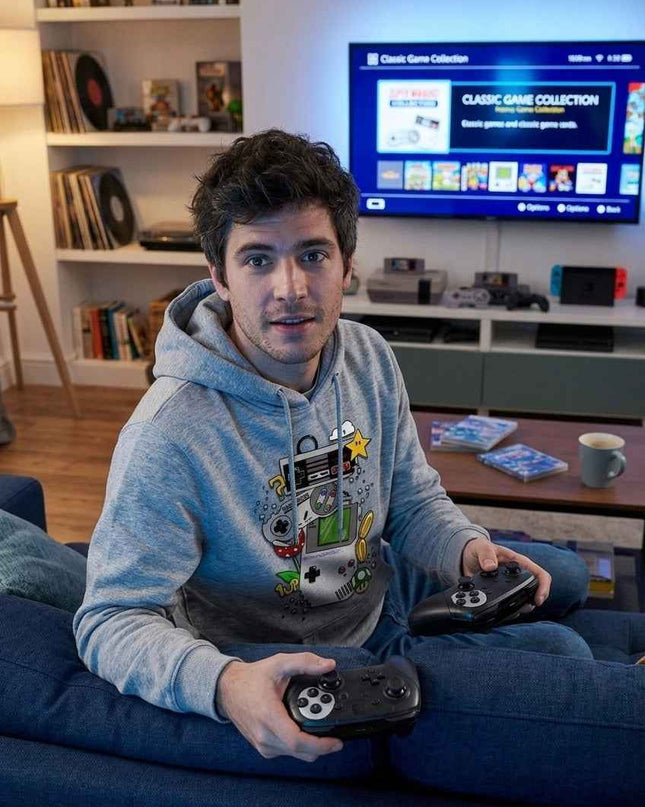 Hoodie Retro Gamer Icônes Nintendo Classiques