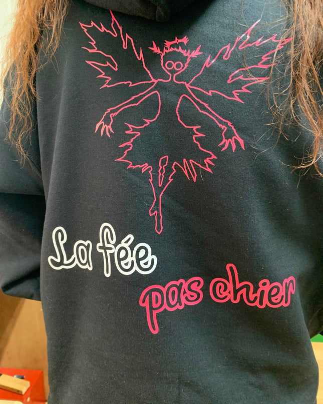 Hoodie La Fée pas chier – Confort magique et humour québécois