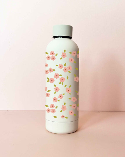 Bouteille isotherme 17oz crème - Bloom rose
