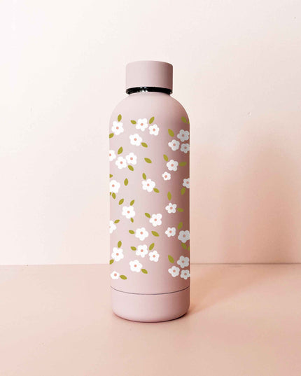 Bouteille en acier inox 17oz - rose pâle Bloom blanc