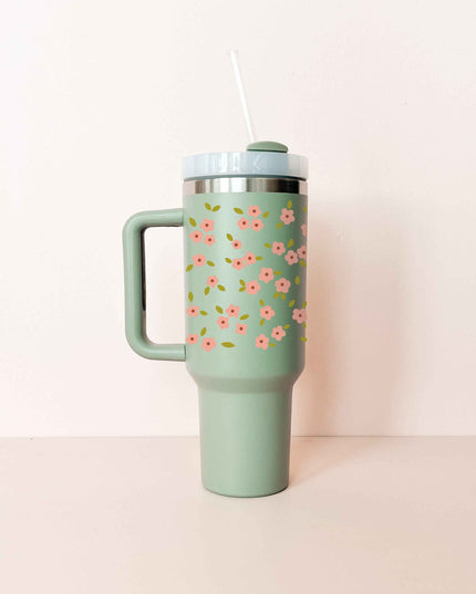 Gobelet isotherme 40oz - sauge Bloom rose