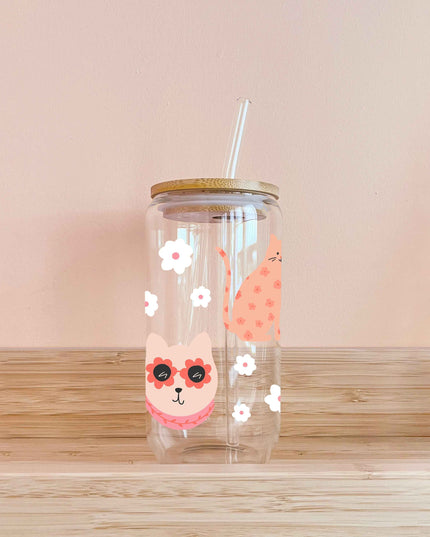 Verre boho - chats
