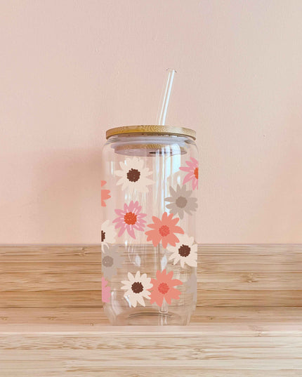 Verre boho - pensées d'automne