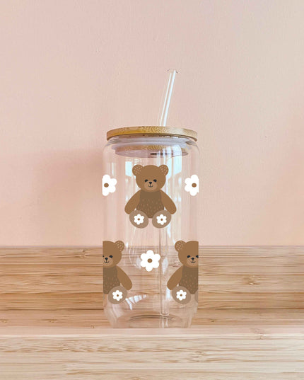 Verre boho - teddy bear
