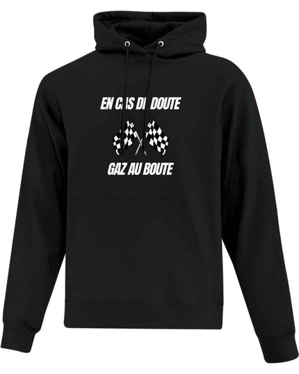 Hoodie "Gaz au boute" imprimé