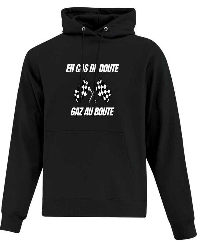 Hoodie "Gaz au boute" imprimé