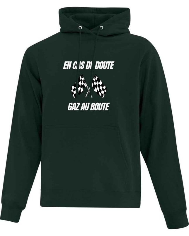 Hoodie "Gaz au boute" imprimé