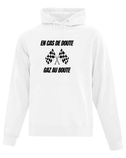 Hoodie "Gaz au boute" imprimé