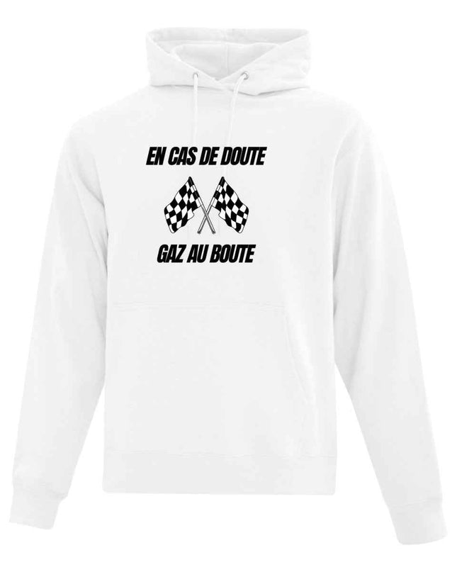 Hoodie "Gaz au boute" imprimé