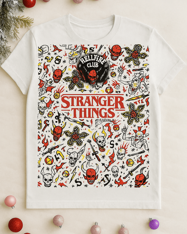 Designs geek et magiques - T-shirts blanc stranger thing L'Atelier 9¾ Québec