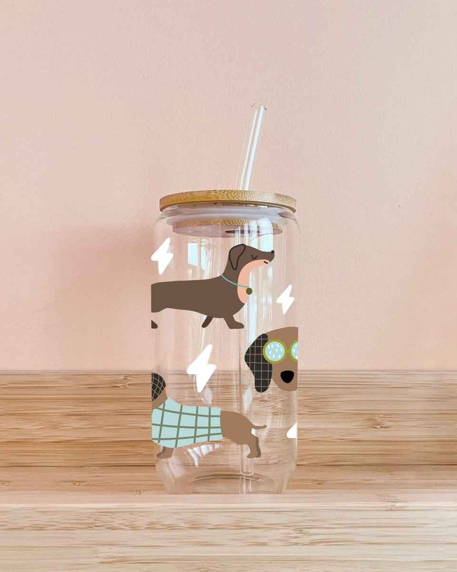 Verre boho - teckels sauge